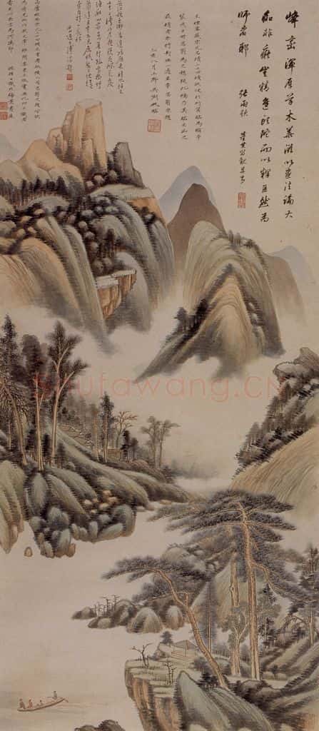1935 吴湖帆 仿董山水 书画作品