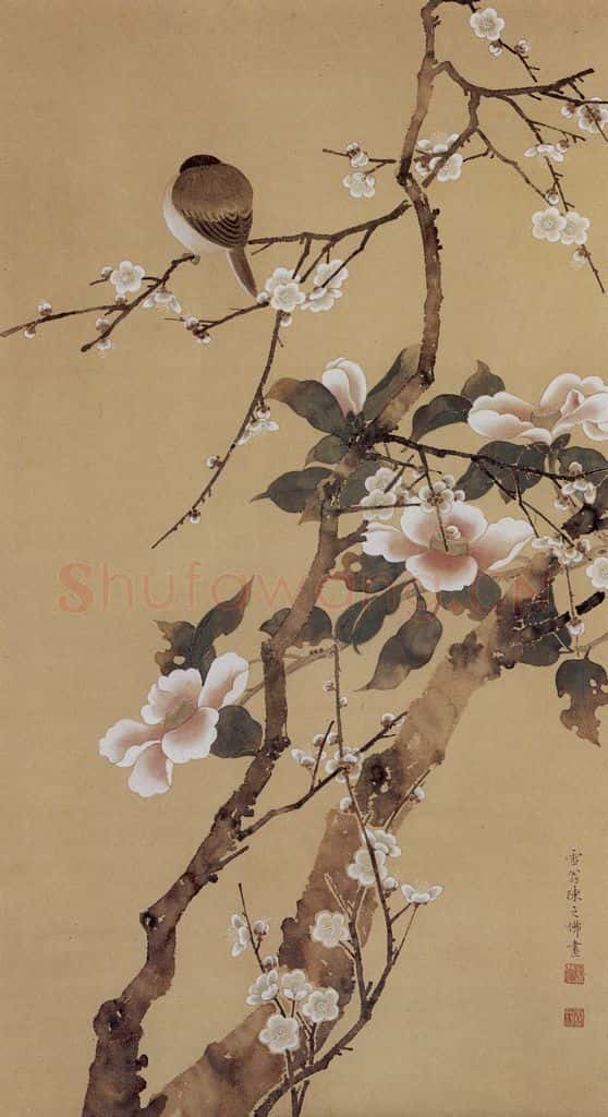 陈之佛 设色花鸟图轴 书画作品