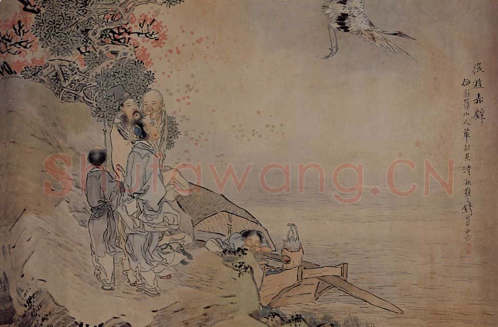  钱慧安 后游赤壁 书画作品