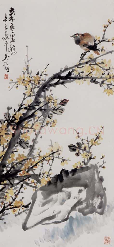 1961 吴茀之 花卉轴 书画作品