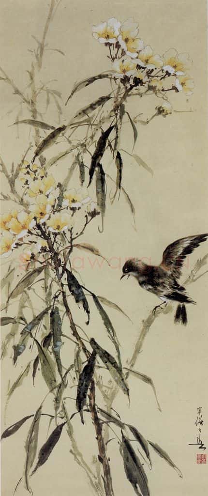  黄幻吾 花鸟图轴 书画作品