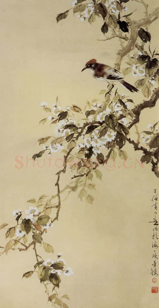  黄幻吾 花鸟图轴 书画作品