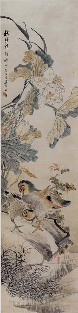  朱偁 花鸟条屏 书画作品