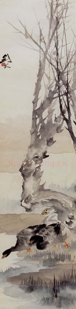 高剑父 芦雁 书画作品