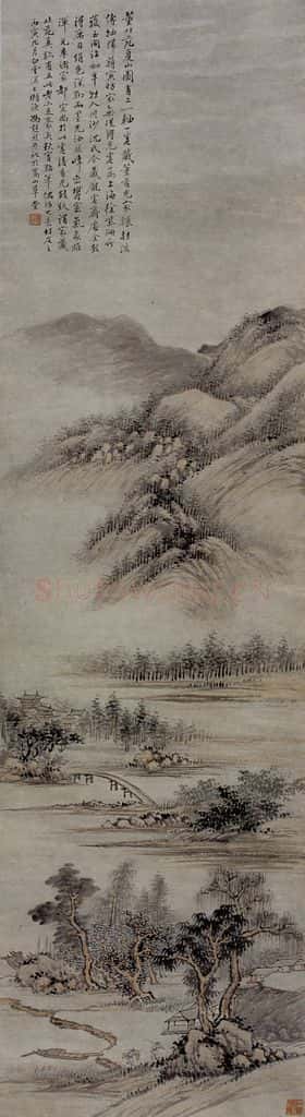 1926 冯超然 夏山图 书画作品
