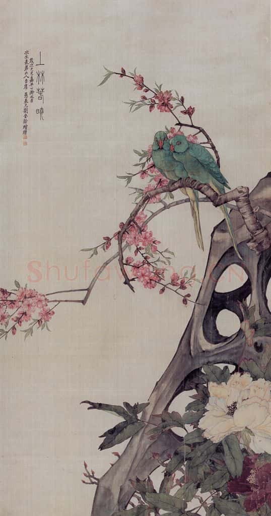 1929 刘奎龄 上林春晓 书画作品