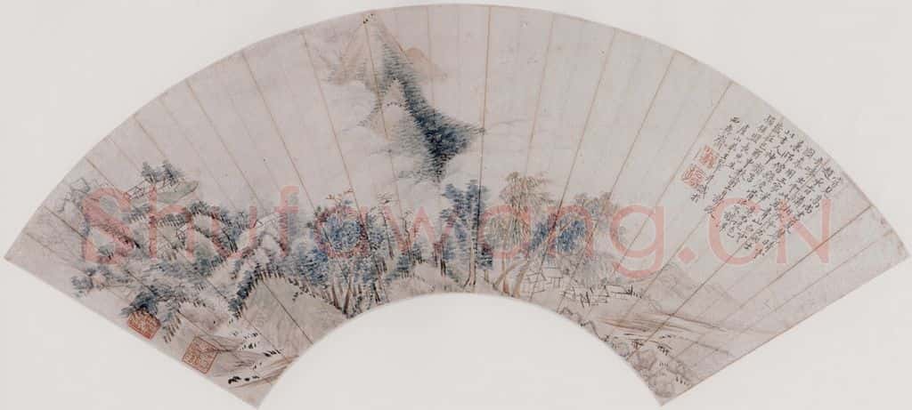 清 王翚 青山白云图 书画作品