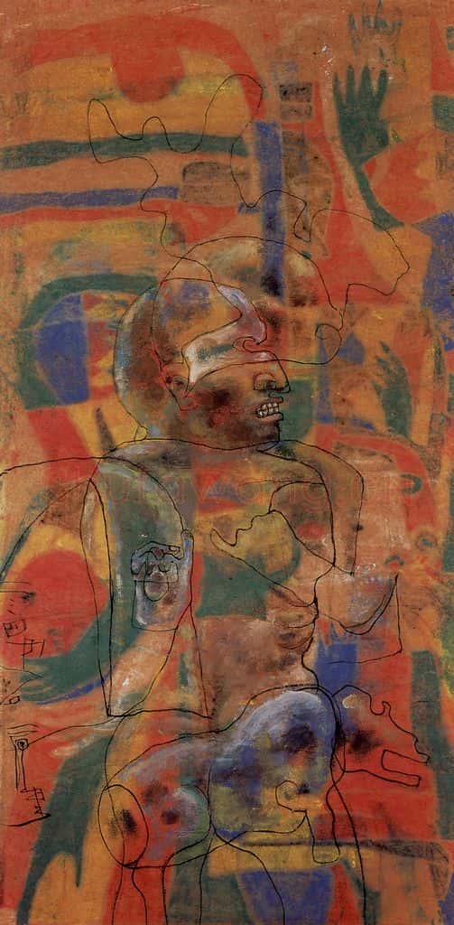 2004年 石虎《旧梦图》书画作品