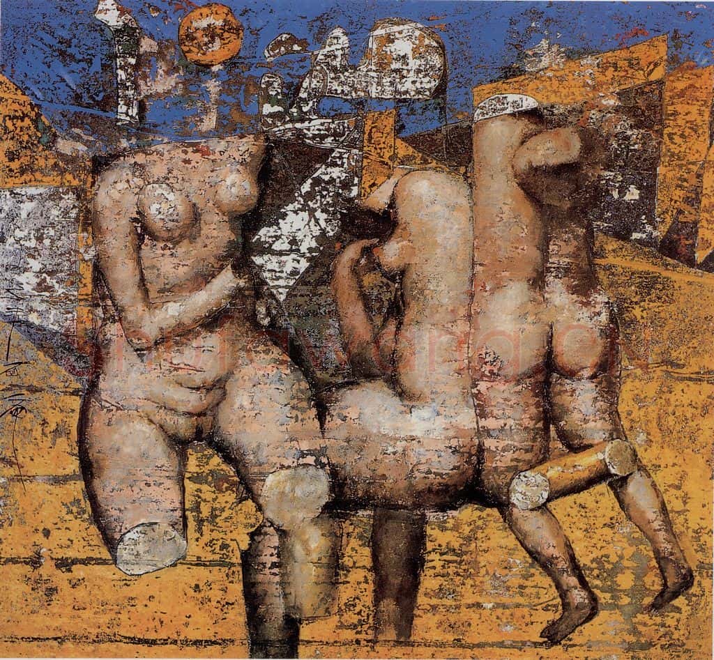 1993年 石虎《琼铭》书画作品