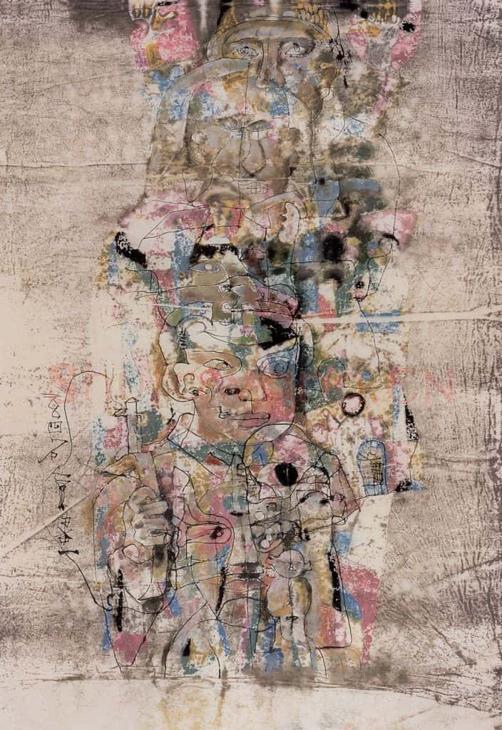 2004年 石虎《兵众图》书画作品