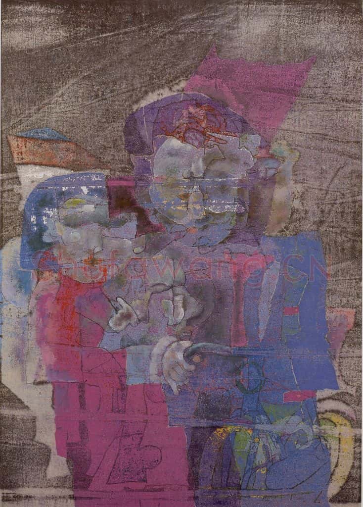2003年 石虎《北骑图》书画作品