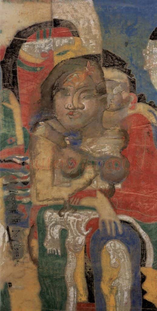 2004年 石虎《陌期图》书画作品