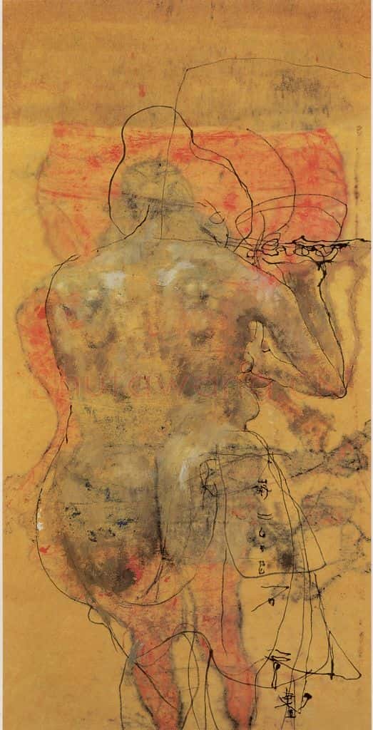 2004年 石虎《果衣图》书画作品