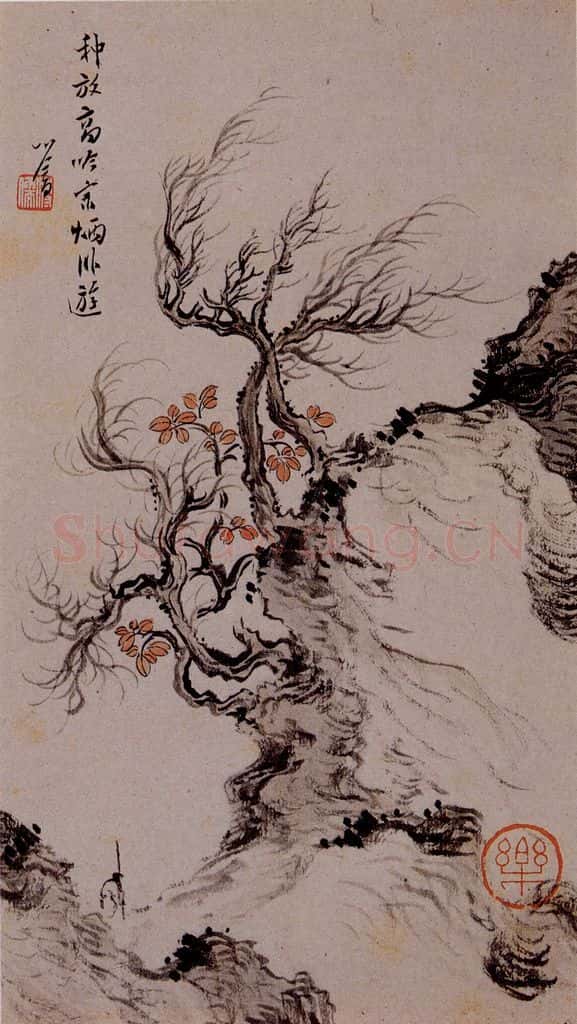 溥心畲《宗炳卧游》书画作品