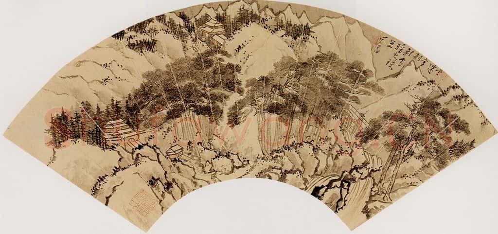  溥心畲《云迷金刹》书画作品