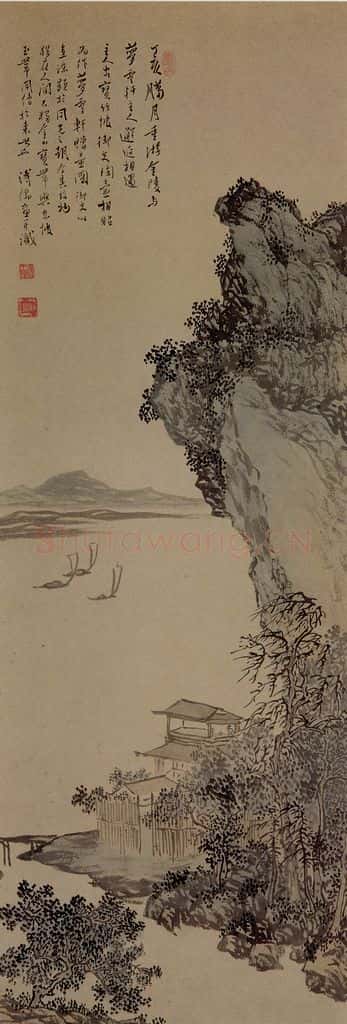1947年 溥心畲《梦云轩赠壶图》书画作品