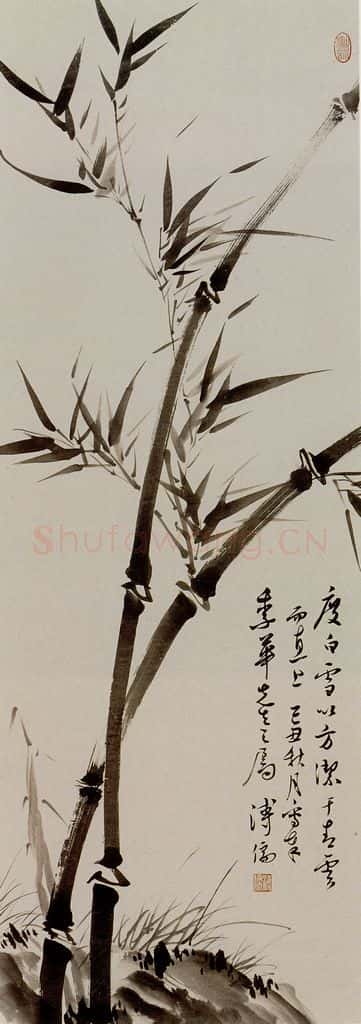 1949年 溥心畲《青云直上》书画作品
