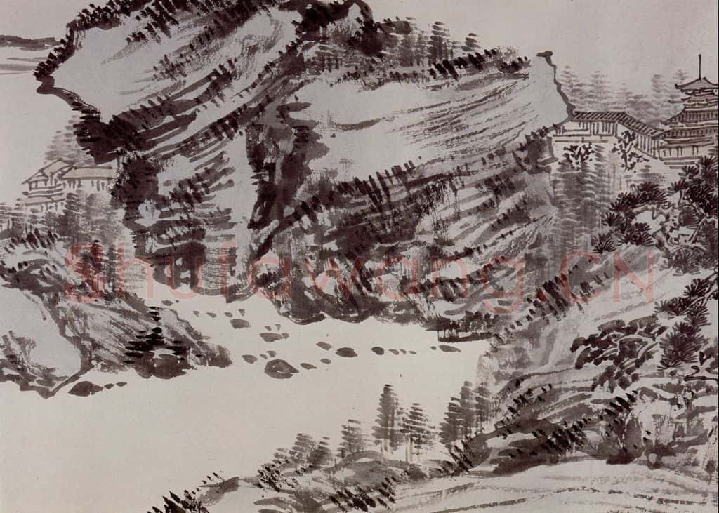 1949年 溥心畲《临文五峰山水卷》书画作品