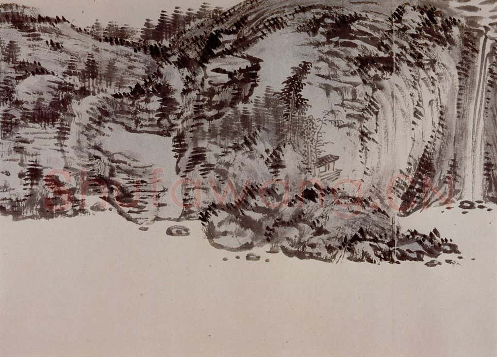 1949年 溥心畲《临文五峰山水卷》书画作品