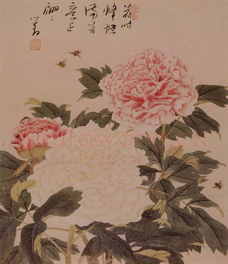  溥心畲《芳意翩翩》书画作品