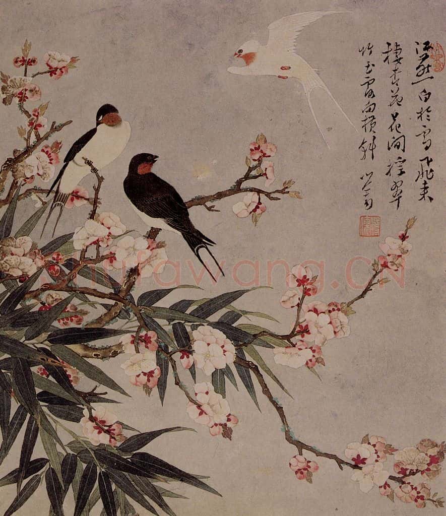  溥心畲《玉霞摇翠》书画作品
