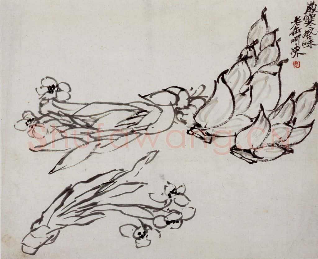 民国 吴昌硕《花卉册》书画作品