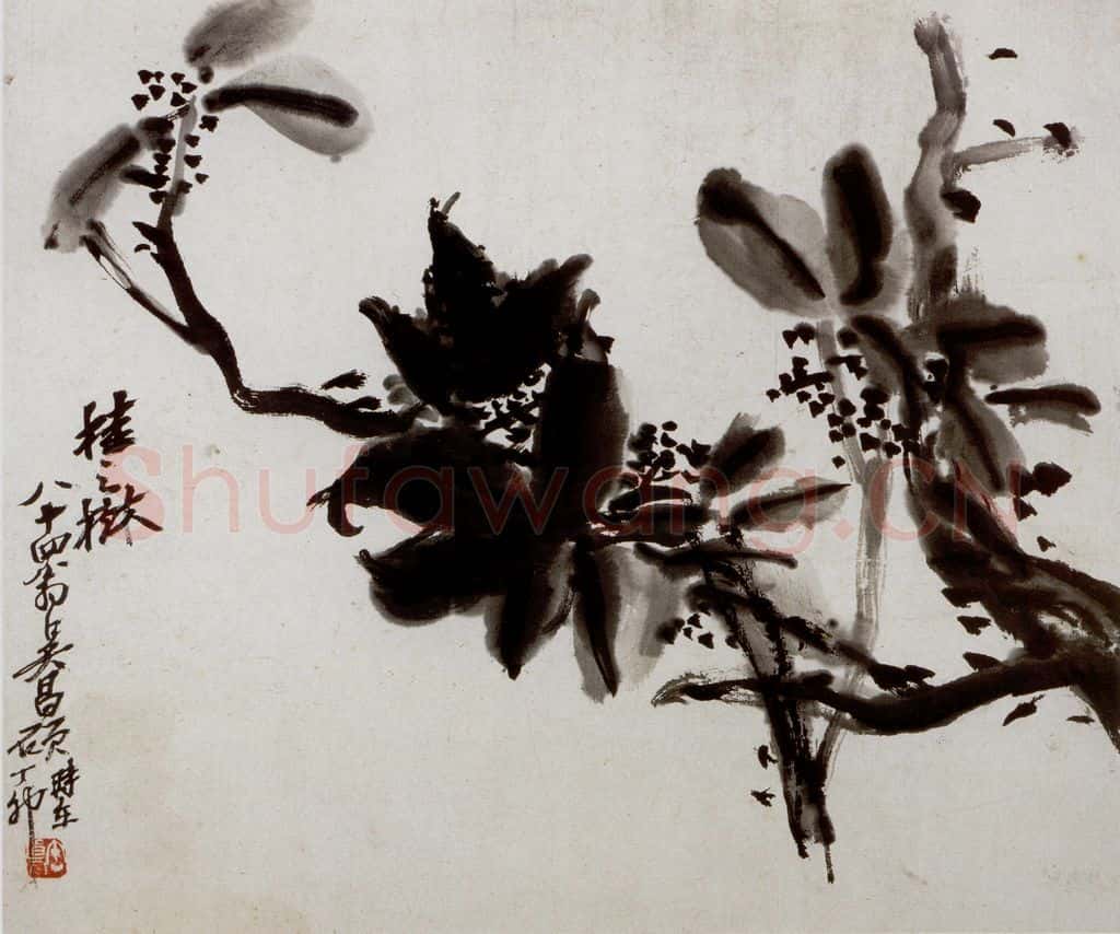 民国 吴昌硕《花卉册》书画作品