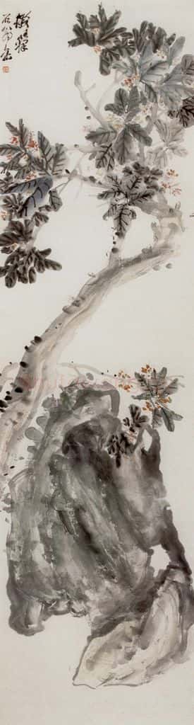 清 吴昌硕《桂石》书画作品
