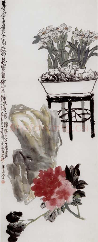 清 吴昌硕《富贵神仙》书画作品