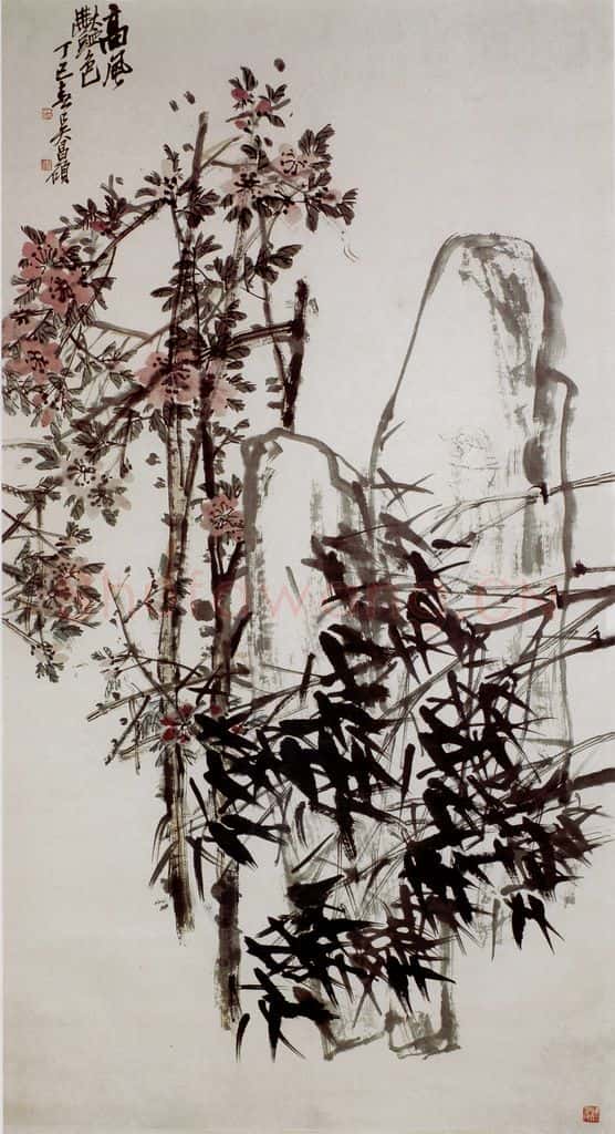 民国 吴昌硕《高风艳色》书画作品