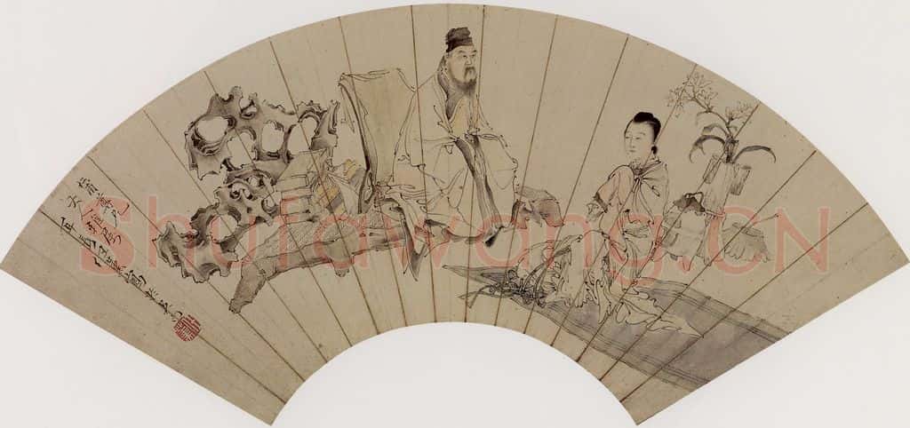清代 任熏《人物图》书画作品