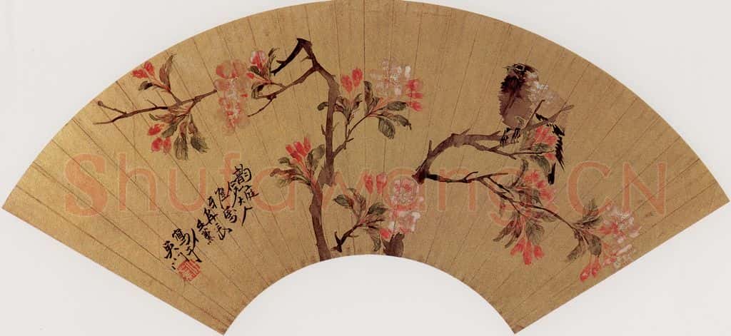 清代 任熏《花鸟图》书画作品