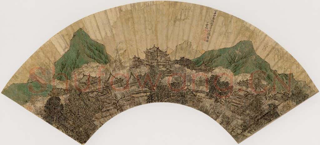 明代 丁云鹏《仙山楼阁图》书画作品