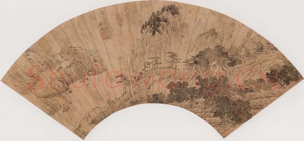 明代 吴令《山楼图》书画作品