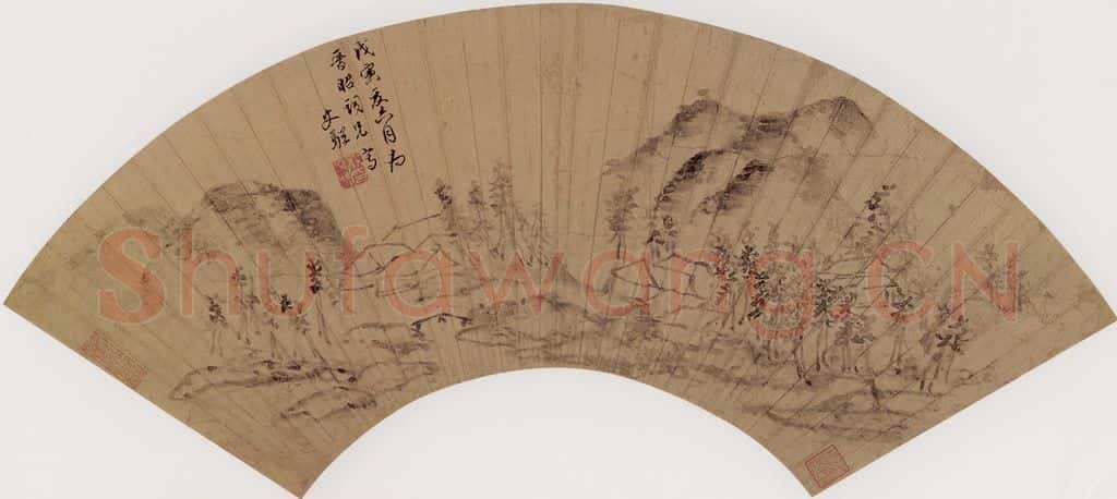 明代 杨文骢《山水图》书画作品