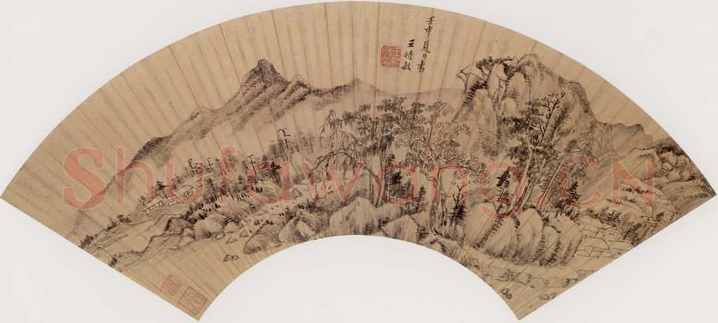 清代 王时敏《山水图》书画作品