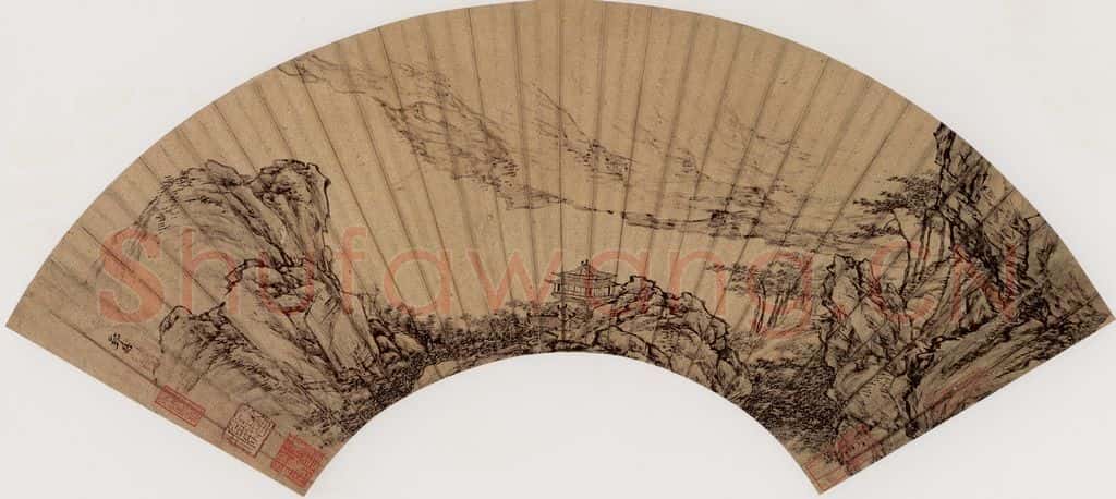 清代 邹喆《山水图》书画作品