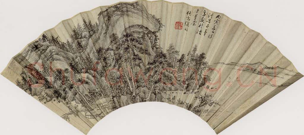 清代 徐枋《山水图》书画作品
