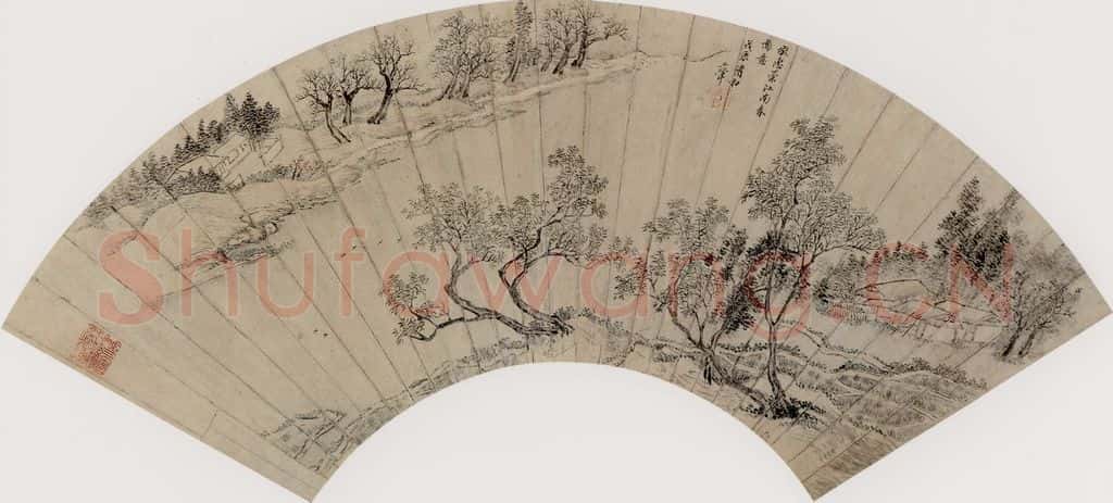 清代 王翬《仿惠崇江南春图》书画作品