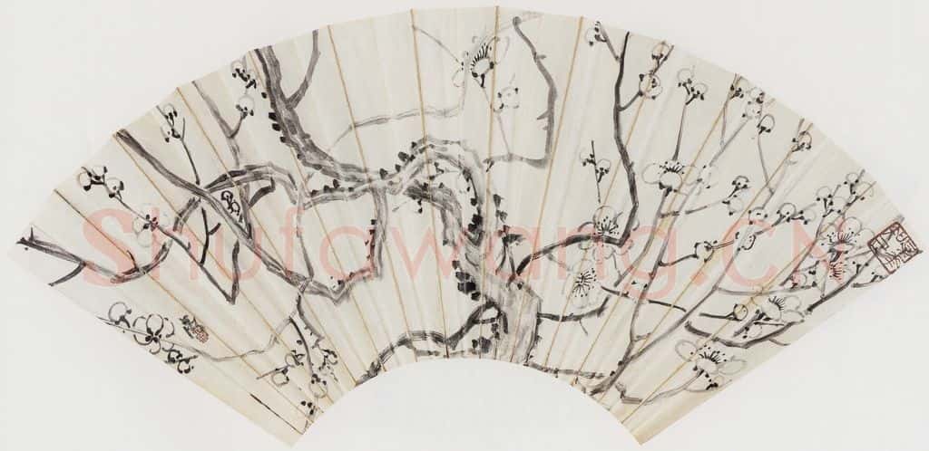无纪年 陈师曾《梅花扇面》书画作品