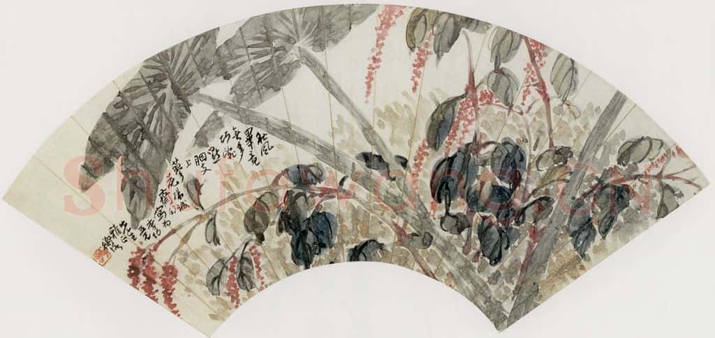 无纪年 陈师曾《花卉扇面》书画作品