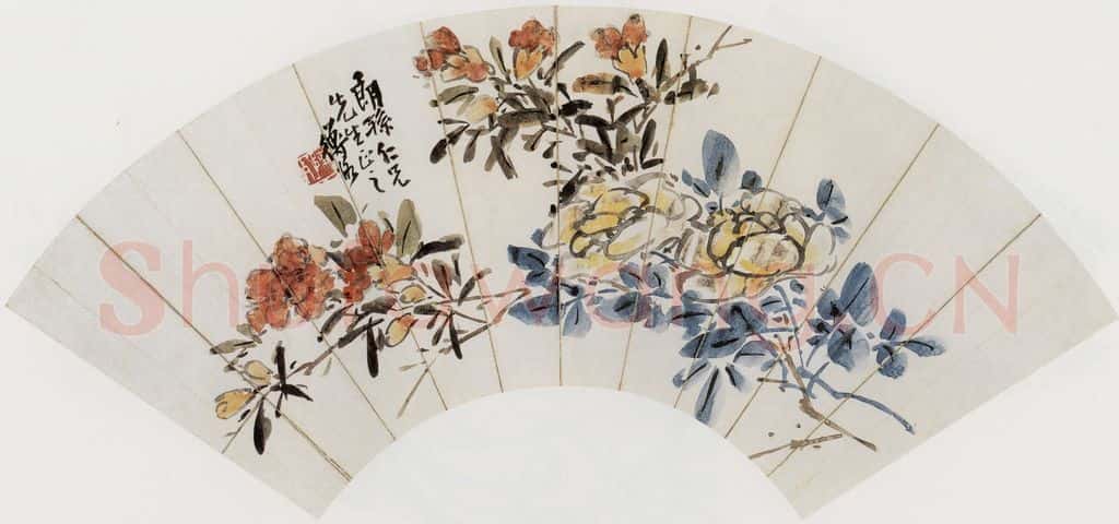 无纪年 陈师曾《花卉扇面》书画作品