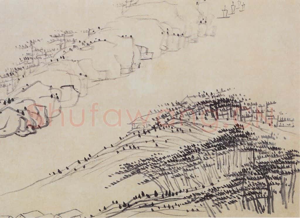 1913年 陈师曾《山水册页》书画作品