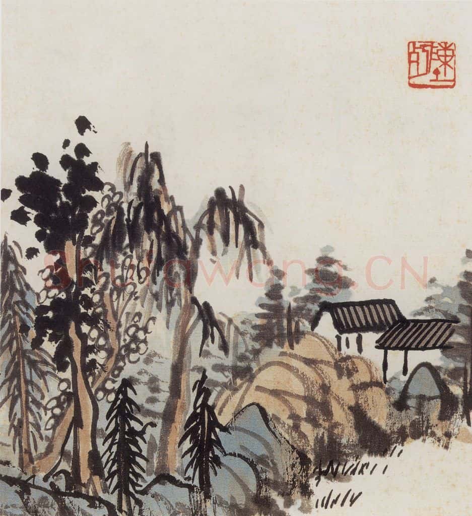 无纪年 陈师曾《山水诗画册页》书画作品