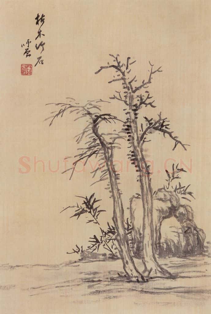 1909年 陈师曾《花卉山水人物册页》书画作品