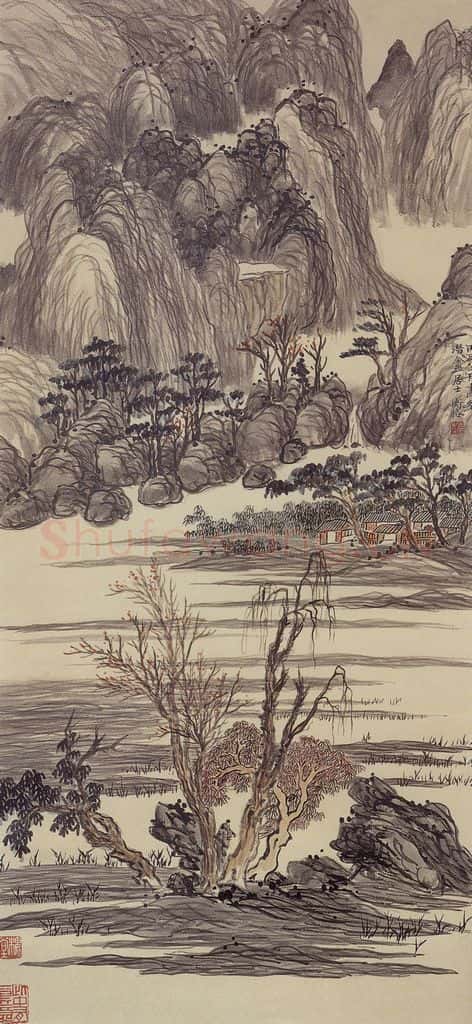 1916年 陈师曾《山水》书画作品