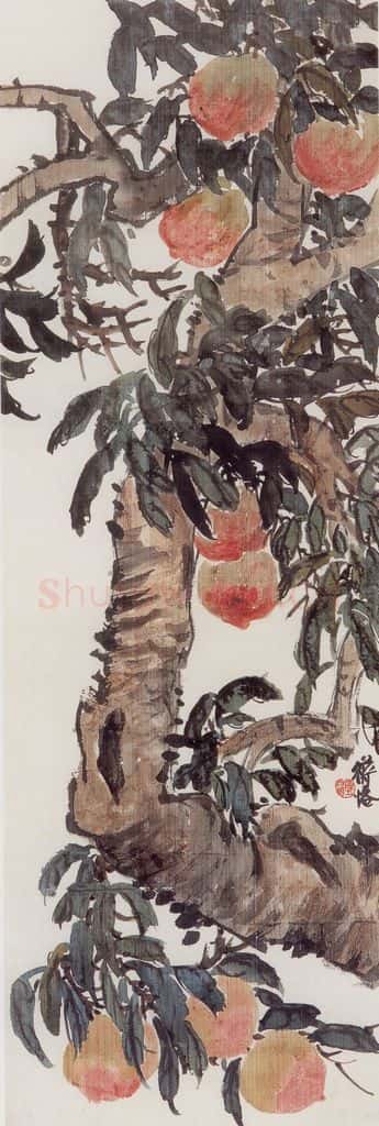 无纪年 陈师曾《桃实图》书画作品