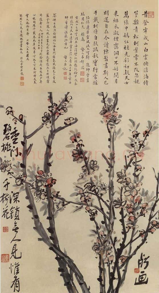 无纪年 陈师曾《碧桃》书画作品