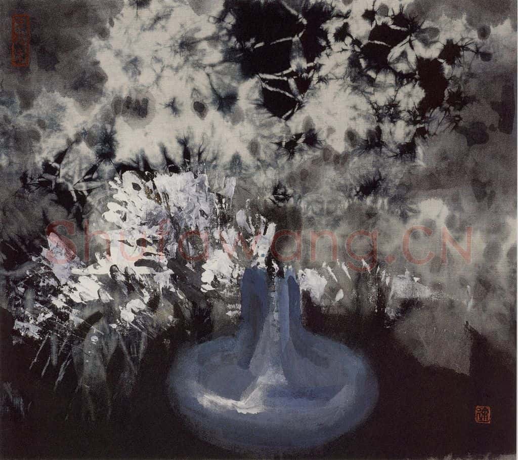 1985年 徐希《瓶花》书画作品