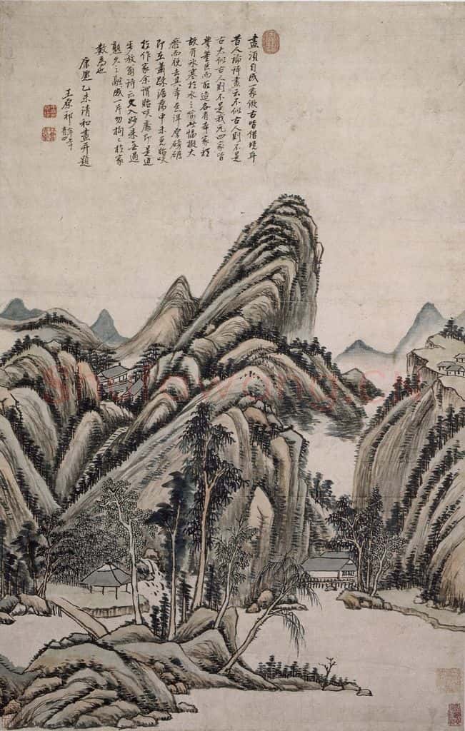 清 王原祁《王原祁山水图轴》书画作品